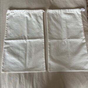 Gucci Cream Dust Bags Pair